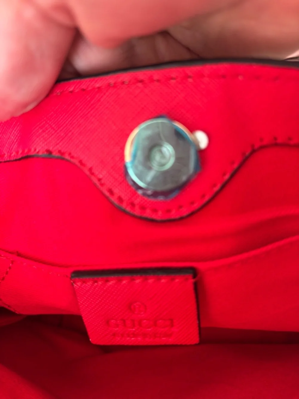 Gucci GG Supreme Monogram Bow Kids Tote Bag Red